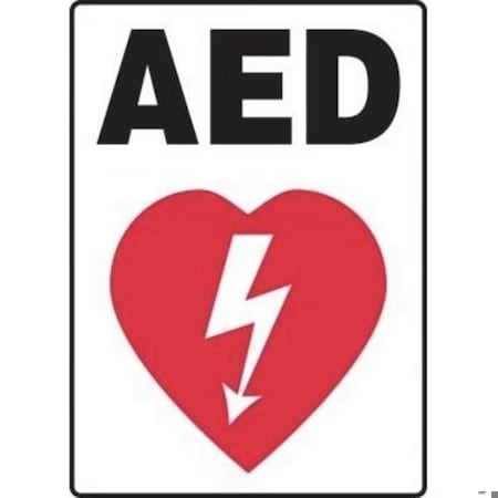 Accuform AED (Graphic), Aluma-Lite, 20 in x 14 in MFSD564XL